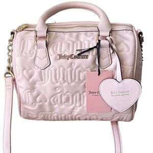 JUICY COUTURE FAME SATCHEL IN PINK NEW WITH TAGS BLUSH QUILTED JUICY